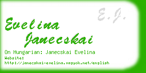 evelina janecskai business card